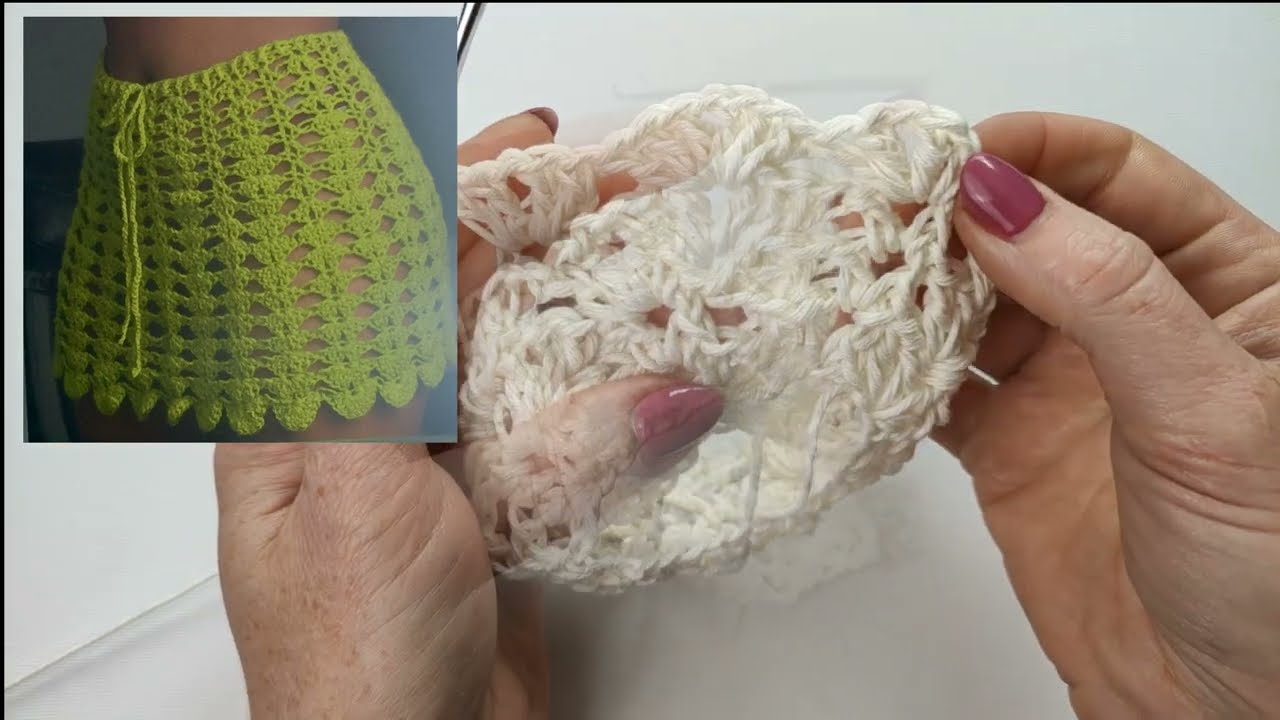 How to crochet Summer Skirt Bikini Cover, free pattern crochet tutorial.