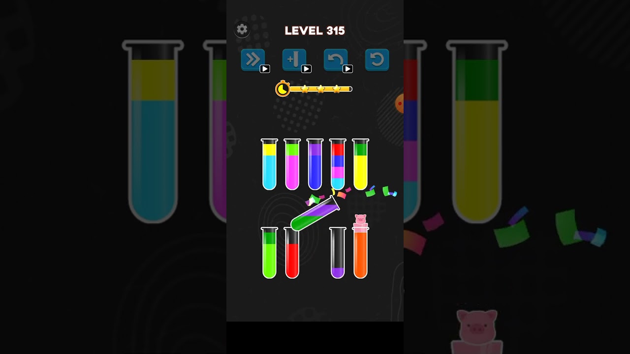 How to complete 315  Level water color sorting game Latest tricks 2023