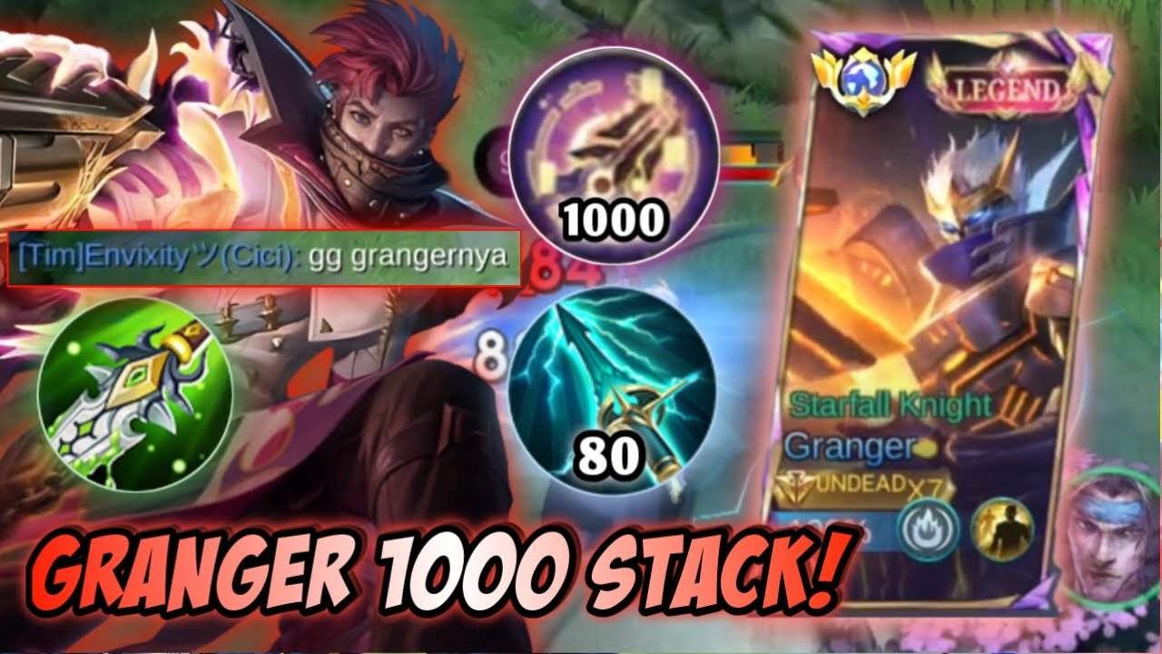 MENGERIKAN! JADI GINI GRANGER 1000 STACK! SKILL 1 UNLIMITED? ULTI GAK HABIS HABIS? | MLBB