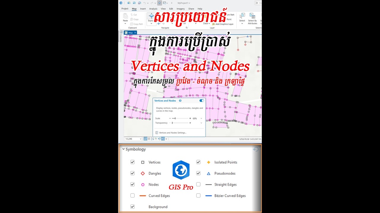 សារប្រយោជន៍ ក្នុងការប្រើប្រាស់ Vertices and Nodes ក្នុងការកែសម្រួល ប្រវែង   ចំណុច និង ក្រឡាផ្ទៃ