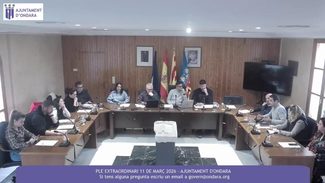 PLE EXTRAORDINARI 11 DE MARÇ DE 2026 - AJUNTAMENT D'ONDARA