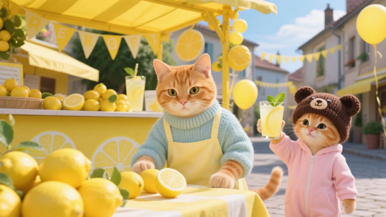 Ginger Kitten are join lemon festival🍹🍋! New apron gift for Mama Cat🎁