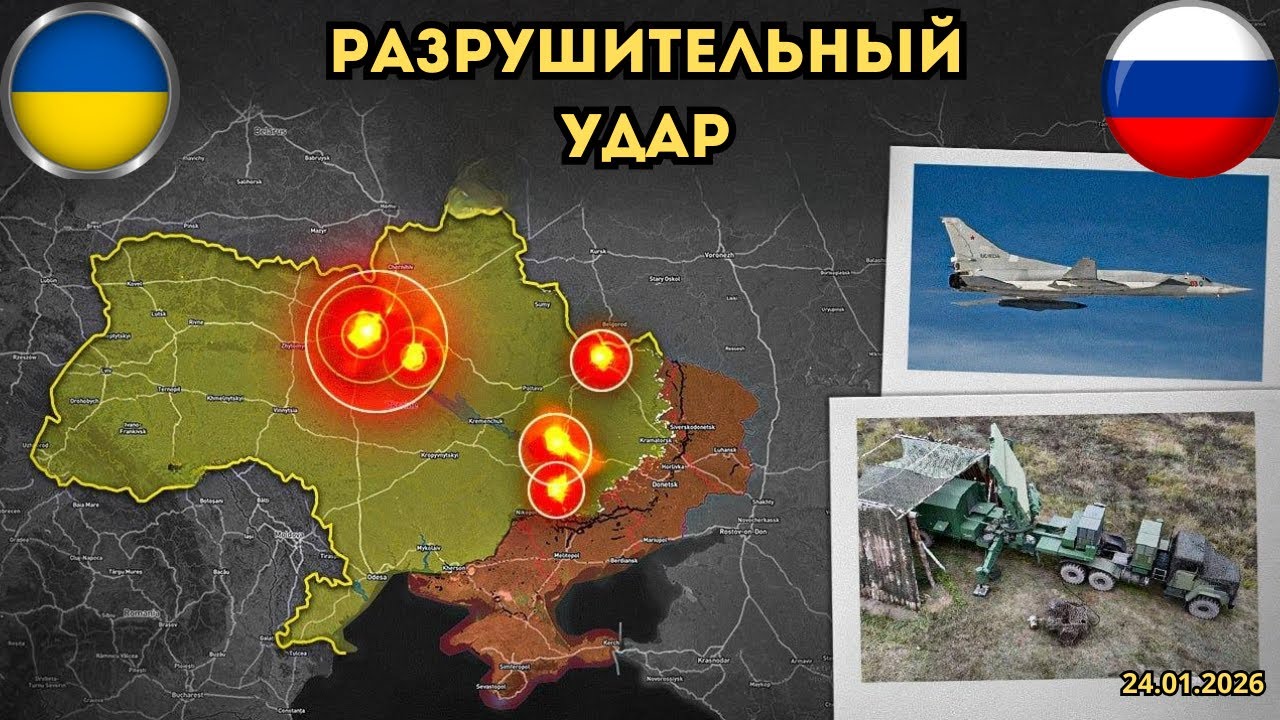 Переговоры под давлением⚡️Удар с использованием гиперзвуковых ракет 🔥 Военная сводка 24.01.2026