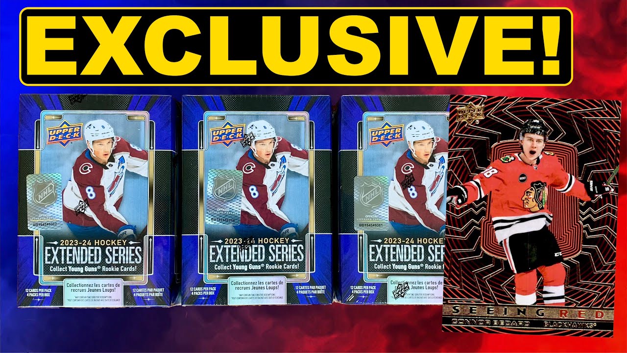 WAY BETTER THAN HOBBY?!? - 2023-24 Upper Deck Extended Series Retail Blaster Box Break x3