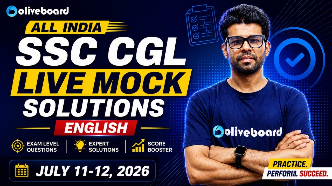 English  | Oliveboard SSC CGL Live Mock Solutions | July 11-12, 2026