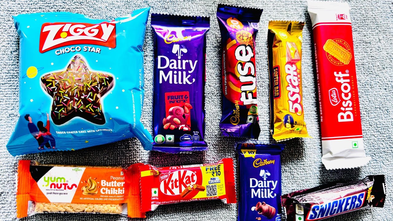 Fuse vs Cadbury dairy milk vs dairy milk vs kit kat vs snickers vs 5star vs biscoff #snickers #asmr 