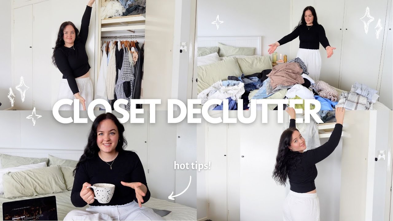 HUGE CLOSET CLEAN OUT | declutter with me | all my tips !!