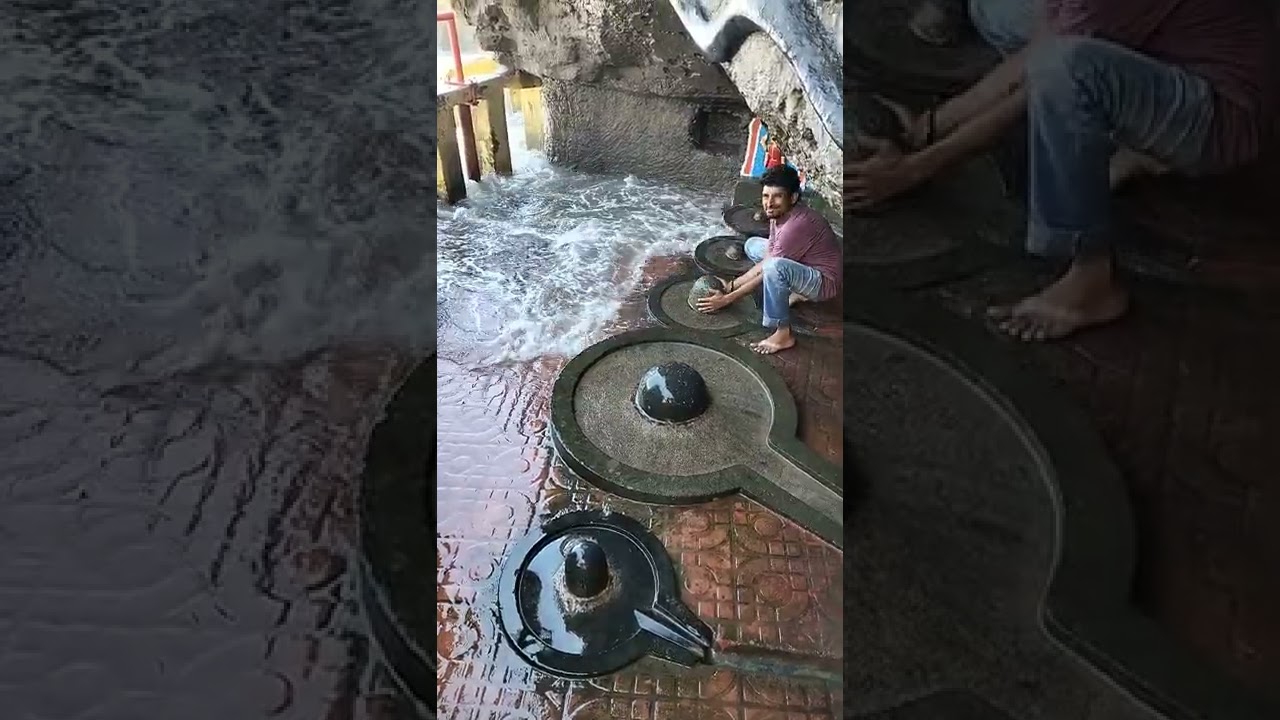 gangeshwar Mahadev temple diu 5 shivling pach pandw #gangeshwar #shorts