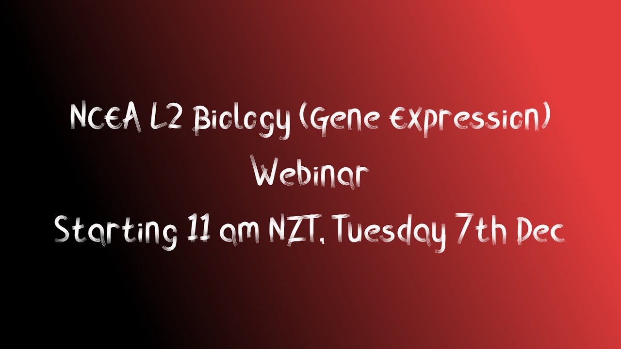NCEA Level 2 Biology: Gene Expression AS 91159