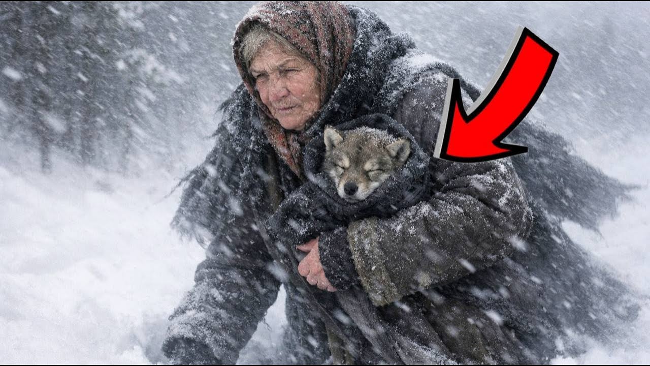 Бабуля НЕСЛА волчонка сквозь метель в  -40°C — то, что случилось потом…