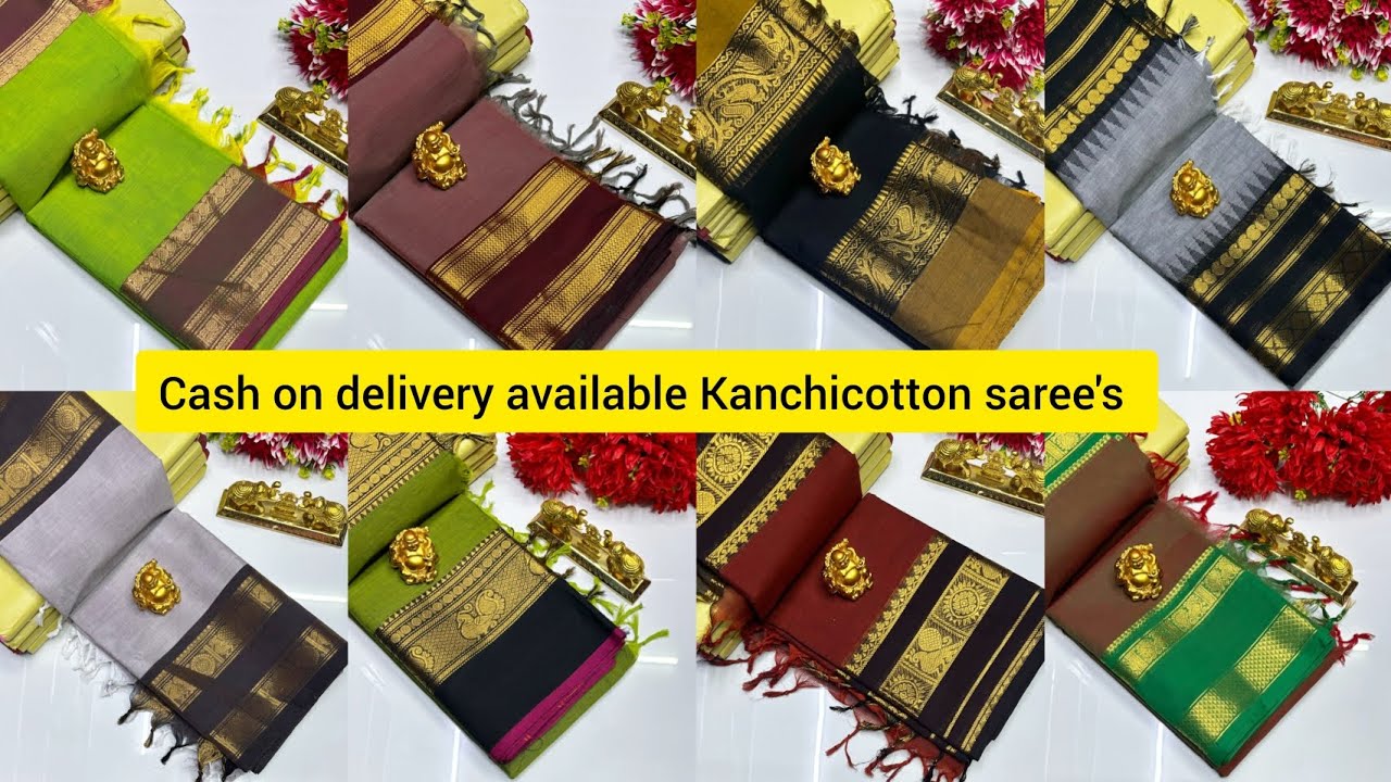 Premium quality 🌹 Kanchicotton saree's ☎️ whatsapp 8695184334 #purecotton #manufacturer #trending 