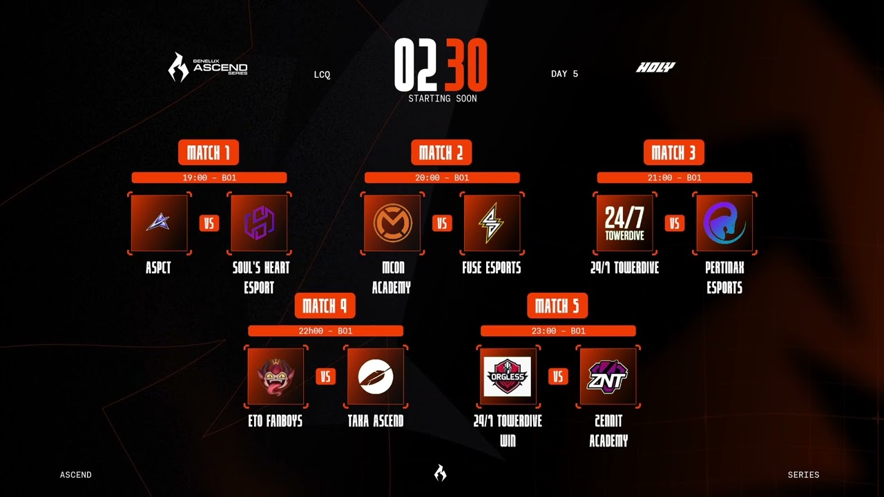 BAS - LCQ : AS vs SHE | MCNA vs FUSE | TD vs PTX | EFB vs TAKA | ORG vs ZNTA