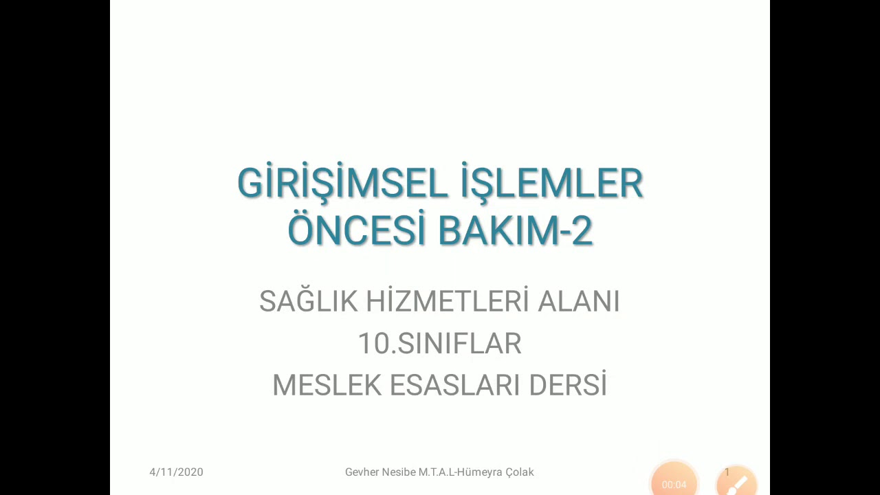GİRİŞİMSEL İŞLEMLER ÖNCESİ BAKIM-2