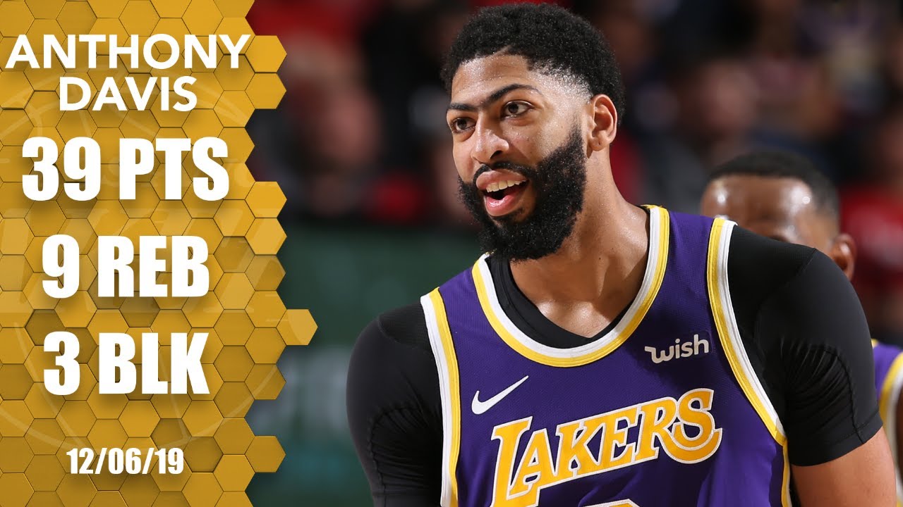 Anthony Davis explodes for 39 points in Lakers vs. Blazers | 2019-20 NBA Highlights