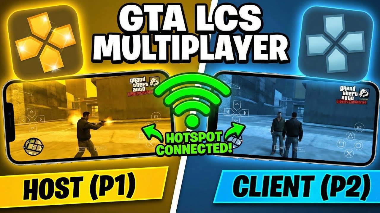How to Play GTA LCS Multiplayer on PPSSPP Android - Easy Hotspot Tutorial