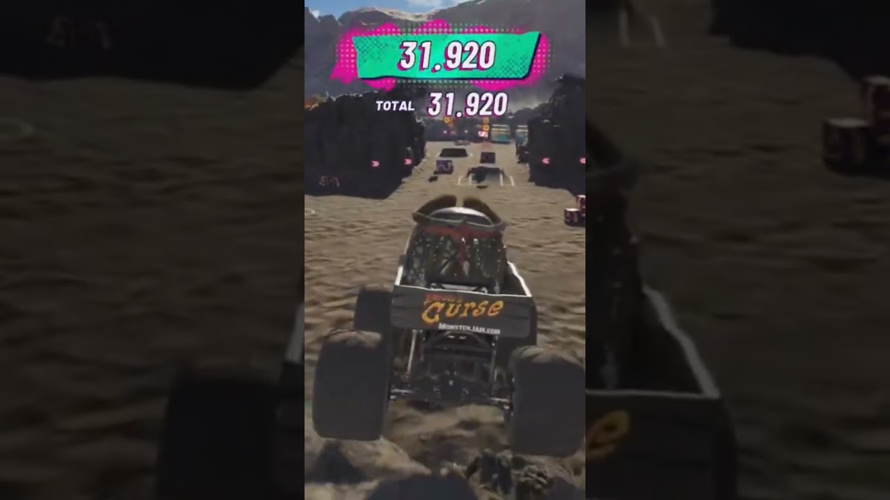Monster Jam showdown freestyle Pirate's curse front flip