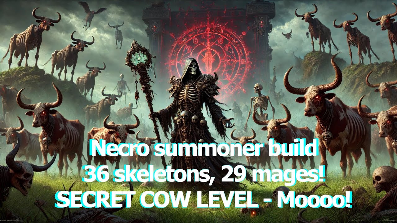 **"Diablo 2 Reimagined: Insane Cow Level Overrun! | Max Density Necro Summoner Gameplay"**