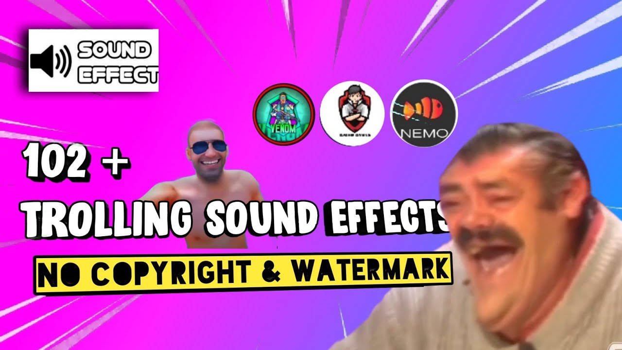 102+ Sound Effect Alpha Venom, Slasher and Nemo Gaming 🔊 Trolling Sound Effects Nocopyright