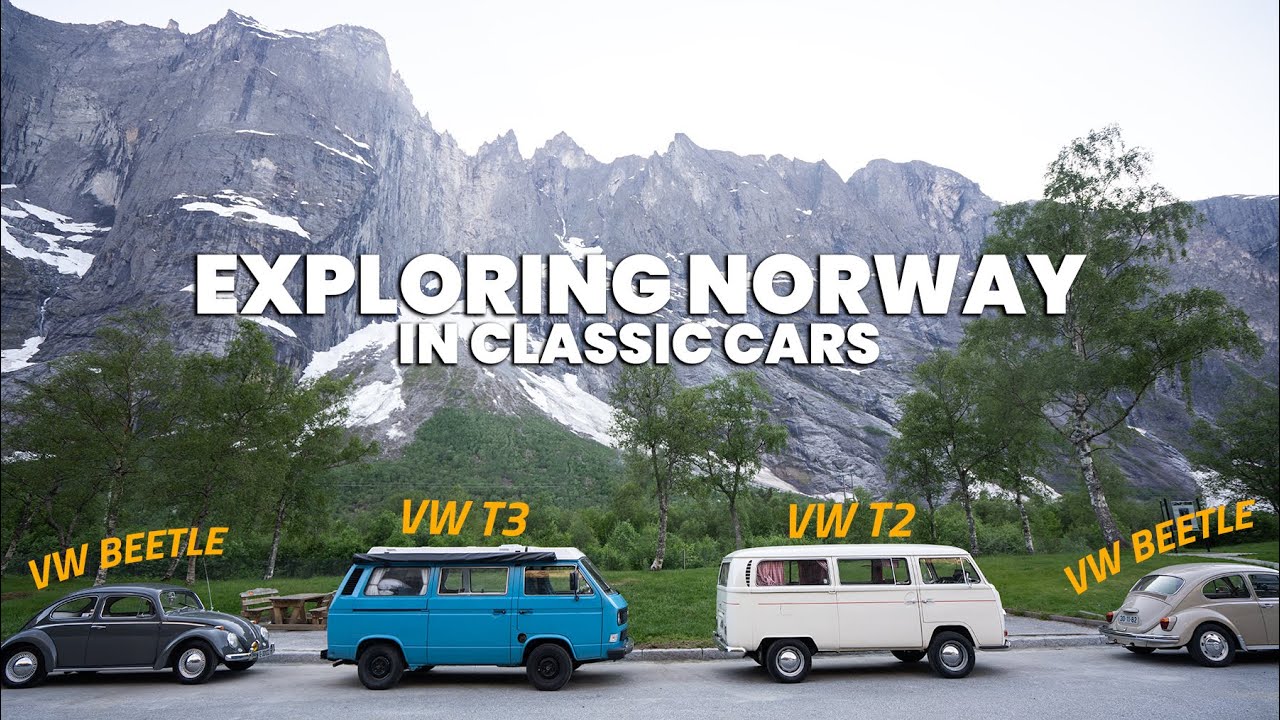 350 year old classic cars exploring Norway - VW T3 road trip