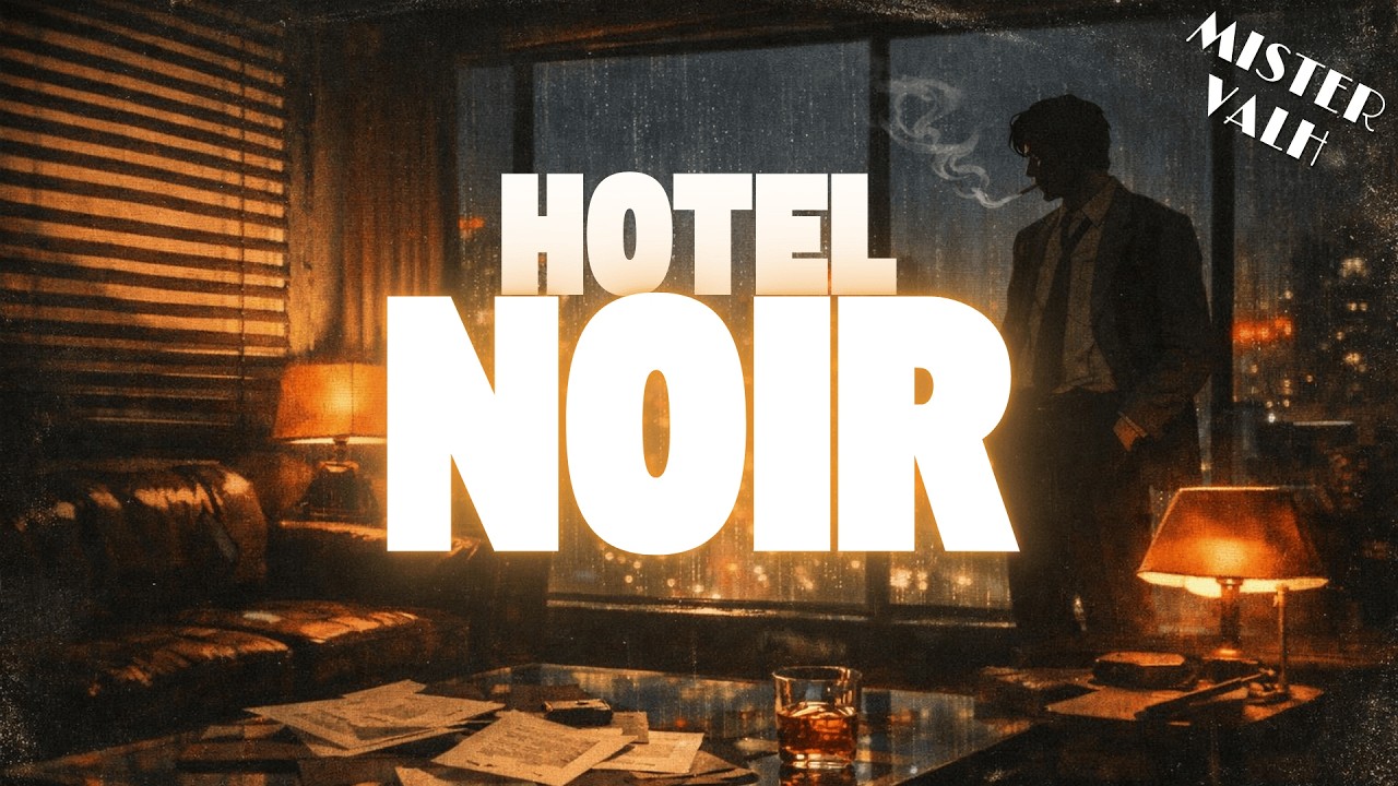 Noir Lo-Fi Mix for Focus & Atmosphere | Ambient Jazz Lo-Fi Study Music | Hotel Noir