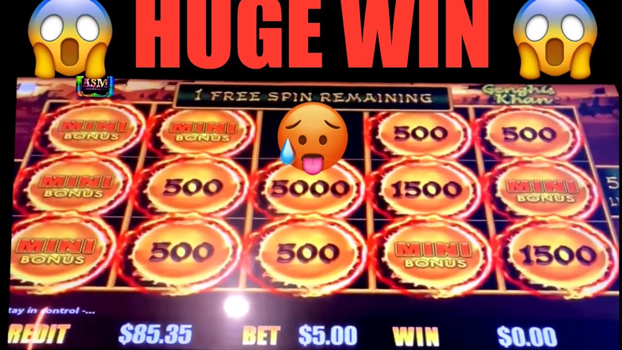 😱 HUGE WIN 😱 GENGHIS KHAN DRAGON LINK SLOT MACHINE 🎰 POKIE WINS