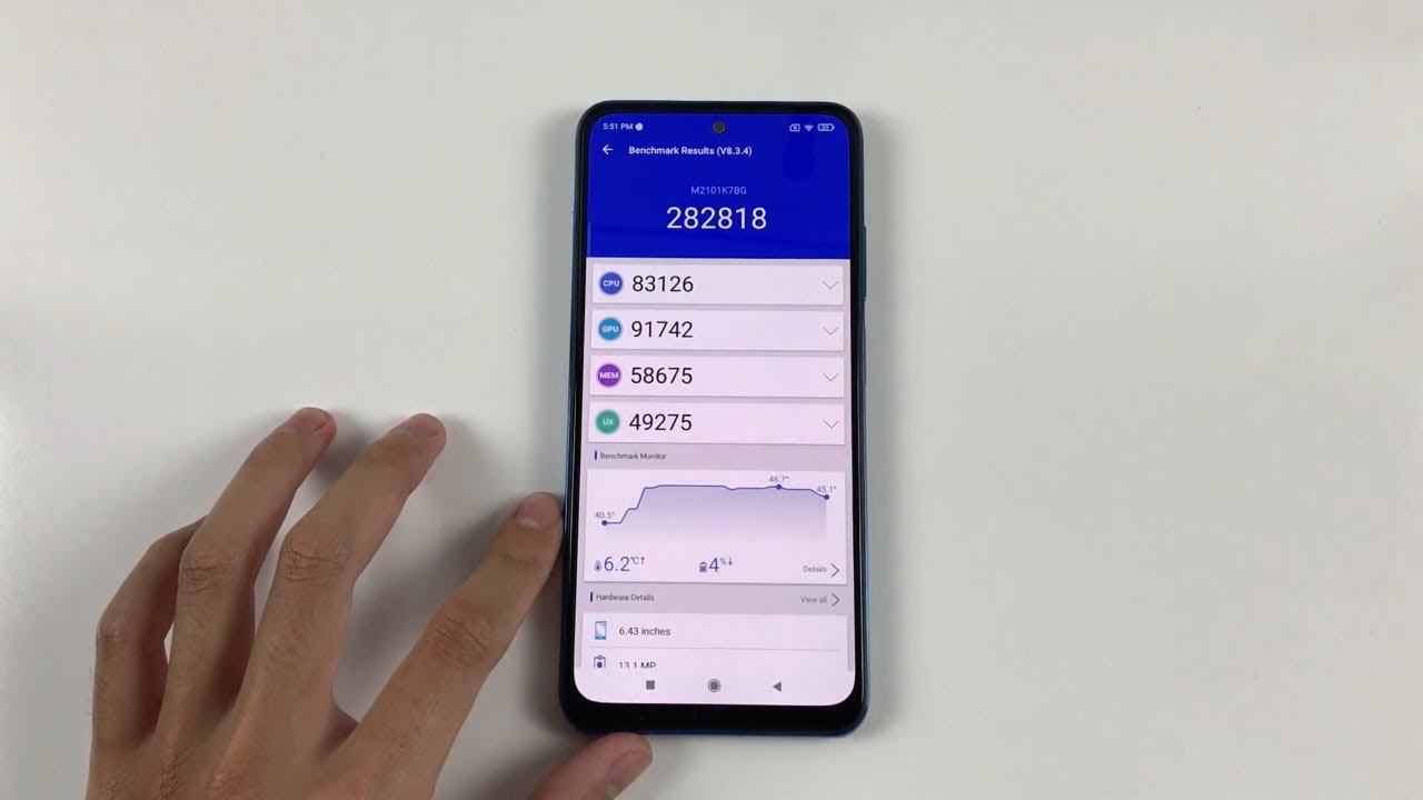 AnTuTu Benchmark & Geekbench 5 Xiaomi Redmi Note 10S | Helio G95