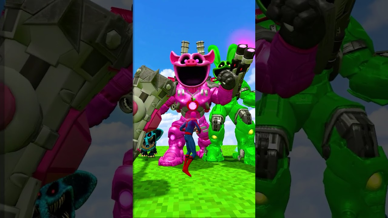 ALL EVOLUTION FORGOTTEN SMILING CRITTERS POPPY PLAYTIME 3 in MECHA TITANS FORM in Garry's Mod