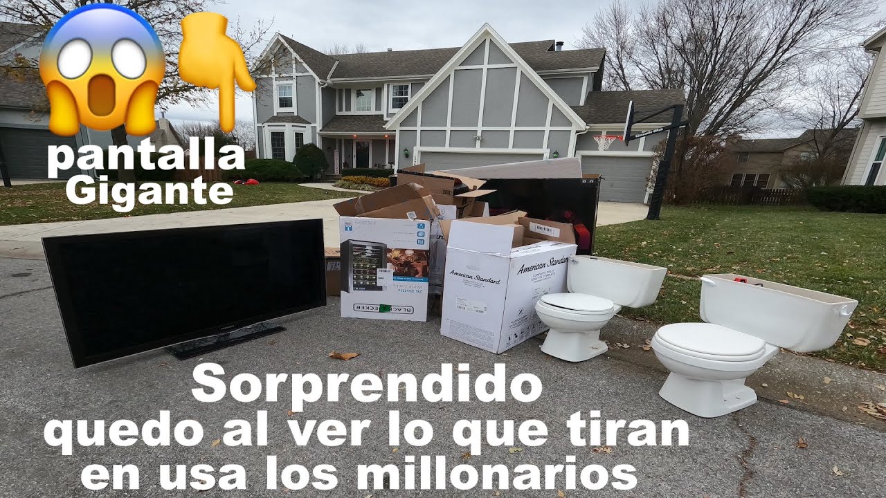 😱 Wow Televisor Gigante 😱 / LO QUE TIRAN EN USA LOS MILLONARIOS / VENTA DE GARAGE EN USA