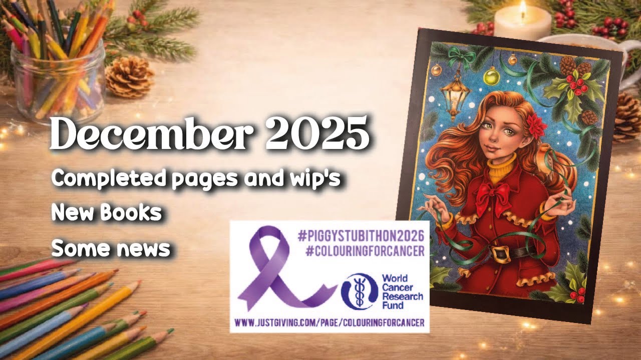 ✨DECEMBER 2025 UPDATES - A few completed pages, wip's, new books and some news! | ADULT COLORING✨