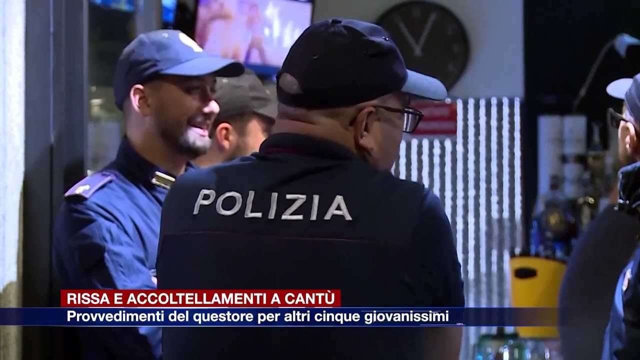 Etg - Rissa e accoltellamenti a Cant&ugrave;, provvedimenti per altri 5 giovanissimi