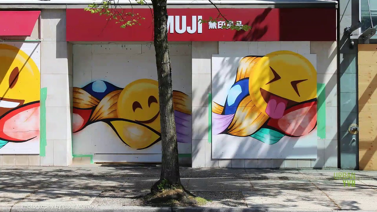 Downtown Vancouver murals during COVID-19 pandemic