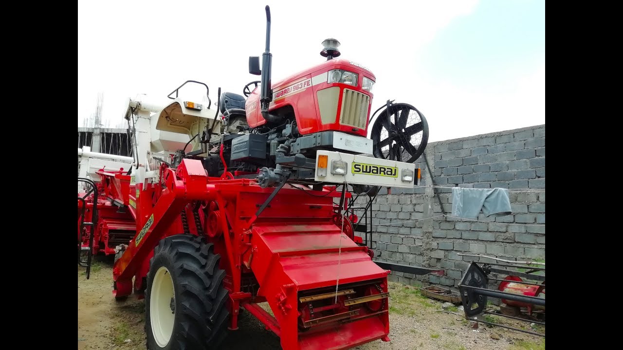 Swaraj 963fe 60hp balkar combined harvester ||overview||
