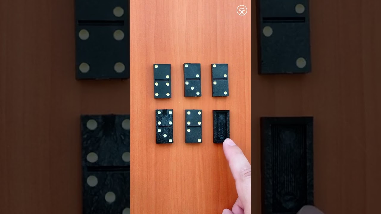 Какие цифры на перевёрнутой костяшке домино 🧐