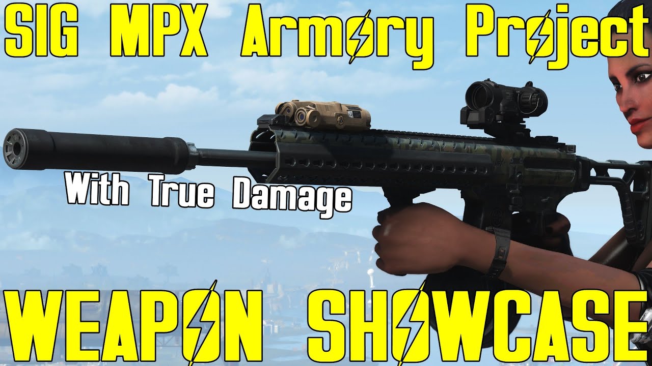 Fallout 4: SIG MPX Armory Project — демонстрация модификаций оружия