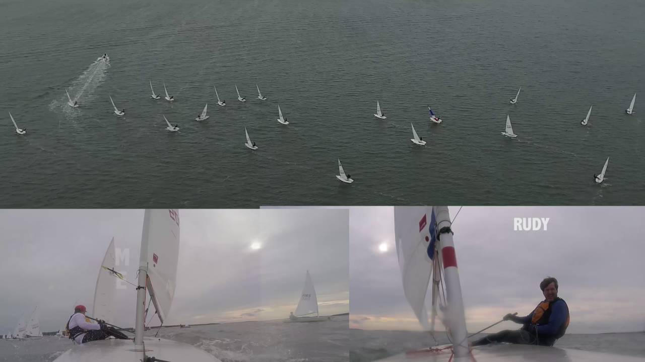 Drone coverage of Laser Dinghy Racing, sailing, Starting line, NBIBCLRA