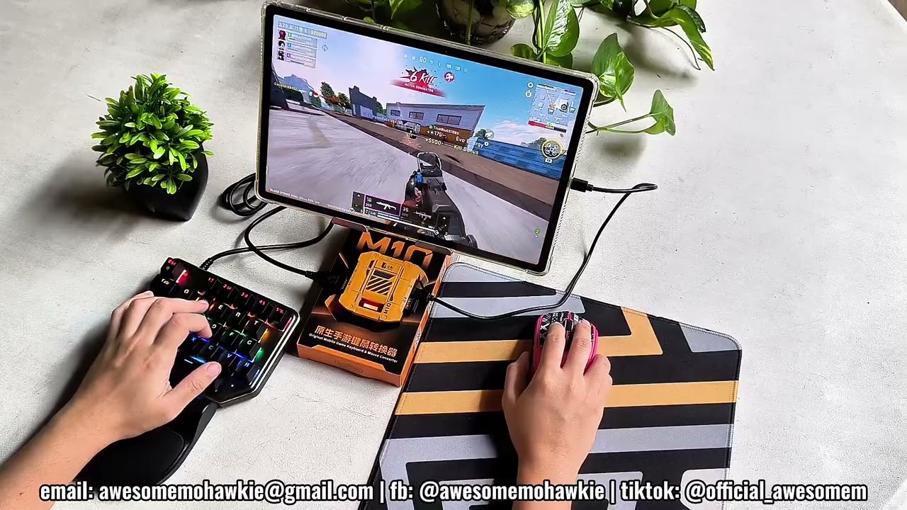 GAMWING M10 is here! | Mouse and keyboard converter for iOS + Android (GAMEPLAY)