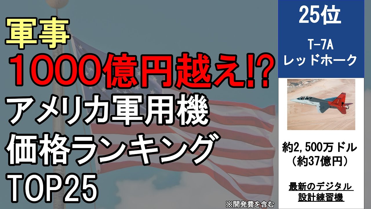 【世界最恐】ベネズエラ攻撃に投入された兵器はいくら？米軍機価格ランキングTOP25