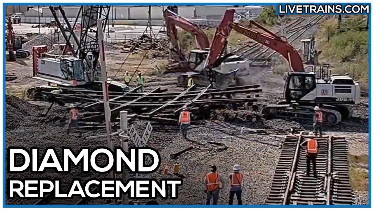 Railroad Diamond Replacement Timelapse, Houston TX