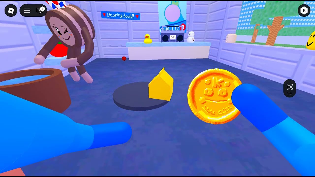 My sister cooks for me in Cleaning Sim.