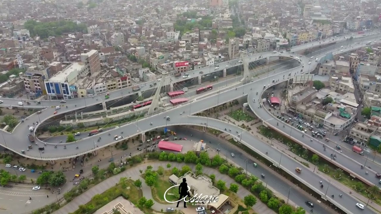 Azadi Chowk Bridge | Lahore | Flyover | Aerial View | Bird Eye View | HD | DJI Drone | Flight # 18