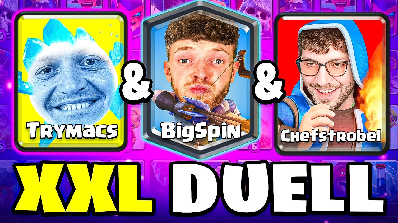 😱🤯BIGSPIN vs. TRYMACS vs. CHEF - BESTES DUELL JEMALS! | Clash Royale Deutsch