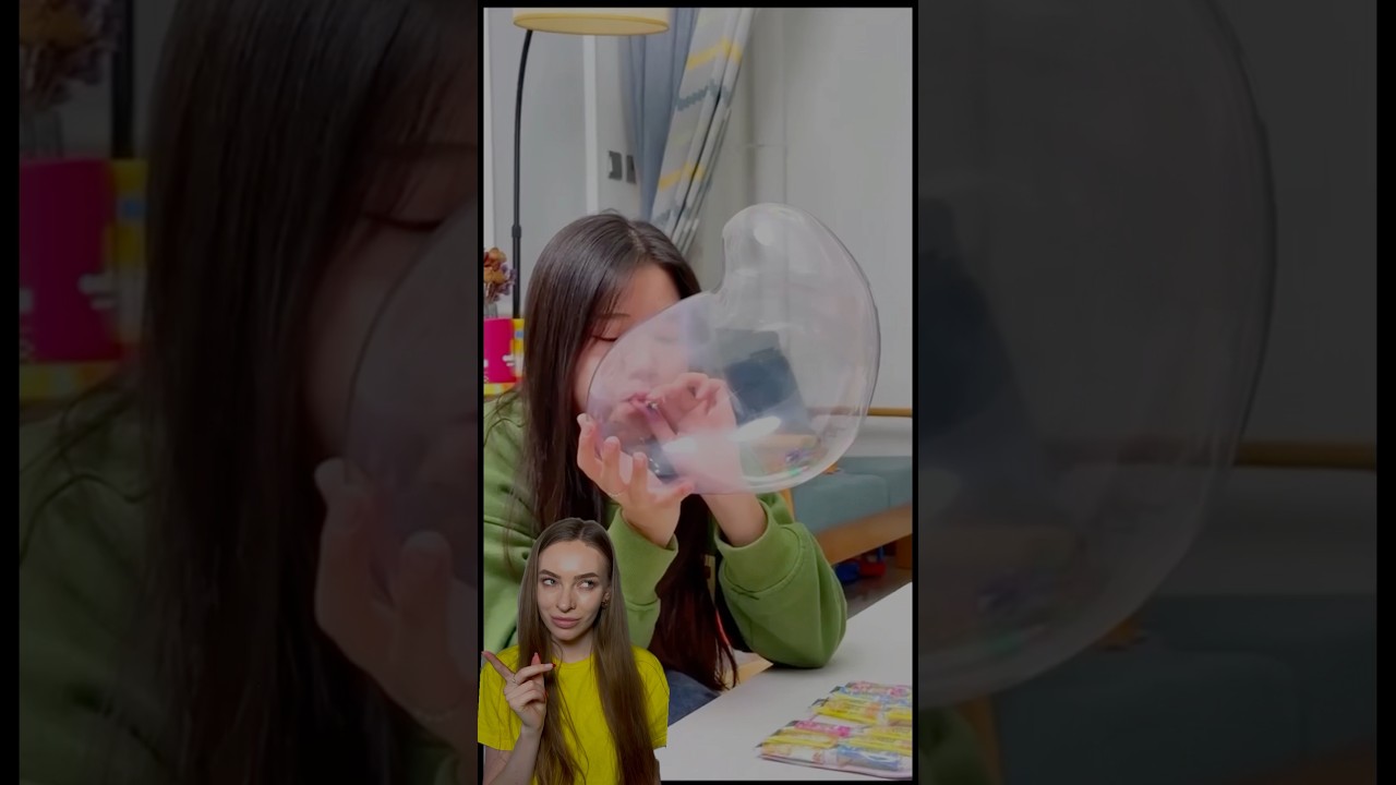 Giant glue bubble 😱#haul #testing #diy #slime #tutorial #funny #lifehacks