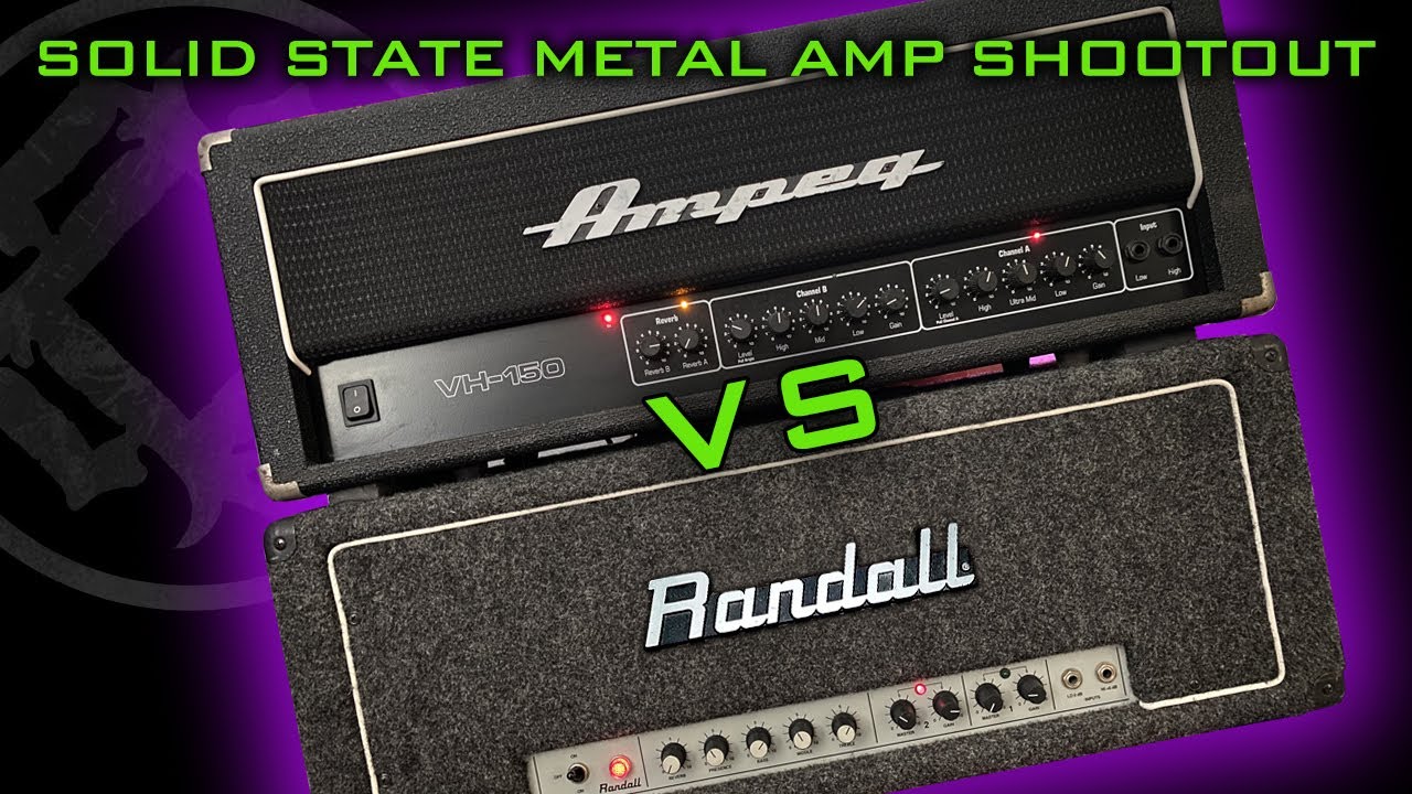 Randall RG100ES vs Ampeg VH150 - Solid State Metal Amp Shooutout