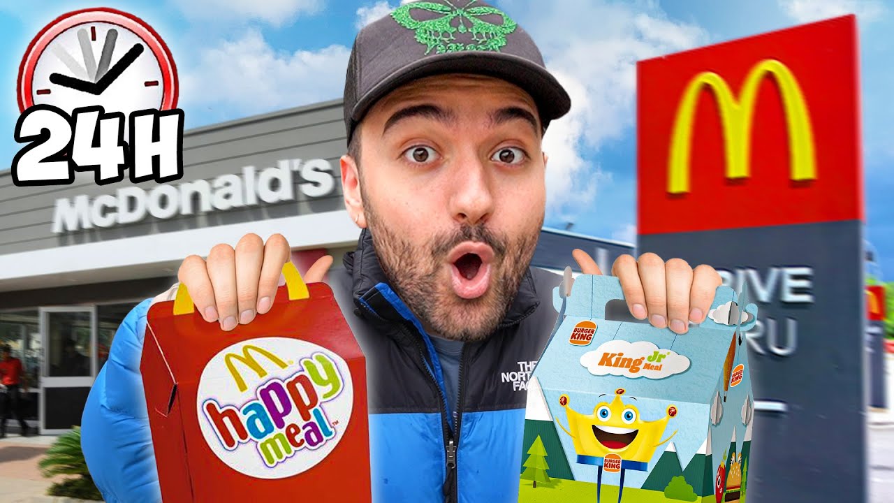 SYÖN 24H AJAN PELKÄSTÄÄN LASTENATERIOITA🍔