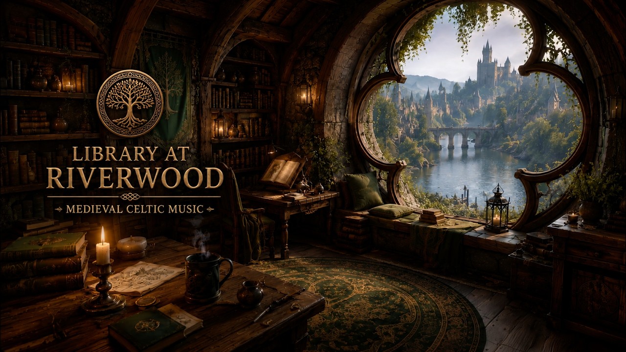 The Library of Riverwood Pass | A Scribe&rsquo;s Refuge | Medieval Celtic Music & Ambience