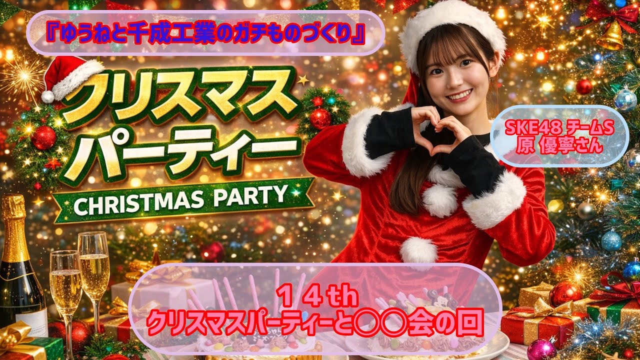 『ゆうねと千成工業のガチものづくり』第14回は楽しくクリスマスパーティーの回です！#ske48 #原優寧 #アイドル #ものづくり #ガチものづくり