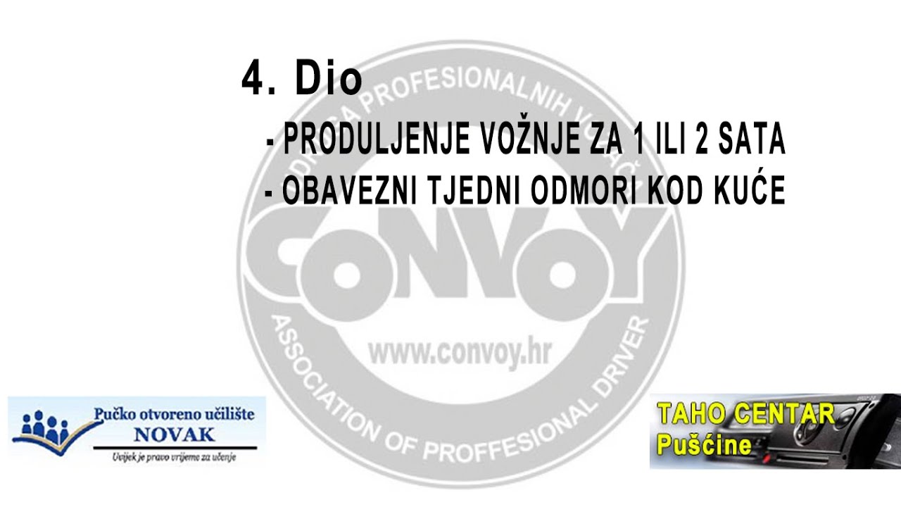 4. dio besplatne radionice o korištenju tahografa vezano uz EU direktivu 561/2006.