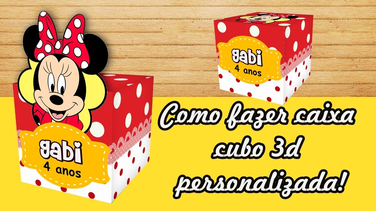 Como fazer caixa cubo personalizada no Photoscape - Montando minha festa
