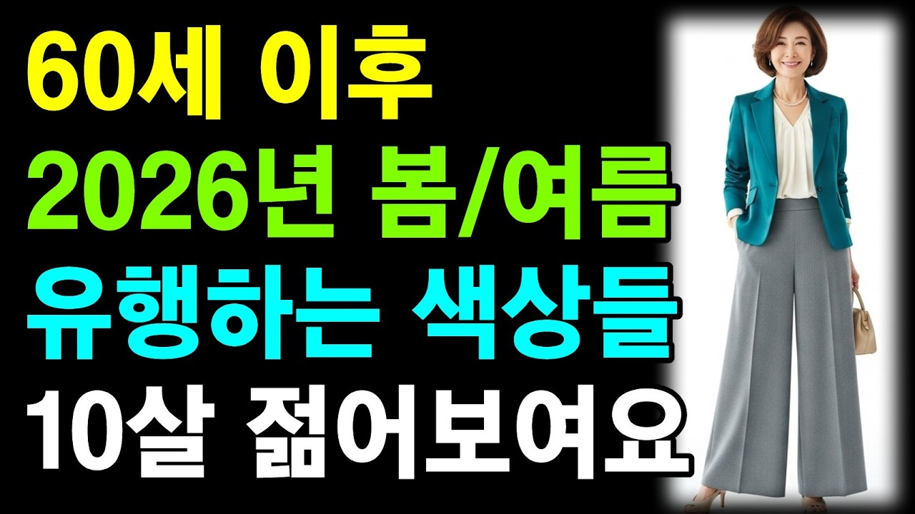 60세 이후 26년 봄/여름 유행 컬러 완벽한 분석, 귀티나는  코디 예시ㅣ비싼 옷 필요 없어요, 색깔만 잘 써도 귀티가 흐릅니다ㅣ60대패션ㅣ70대패션ㅣ중년패션 l 시니어 패션