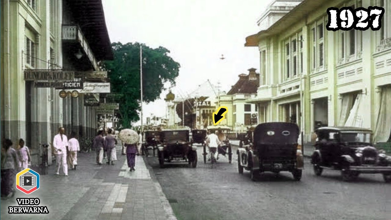 Bandung Tempo Dulu Tahun 1927 | Video Langka Berwarna